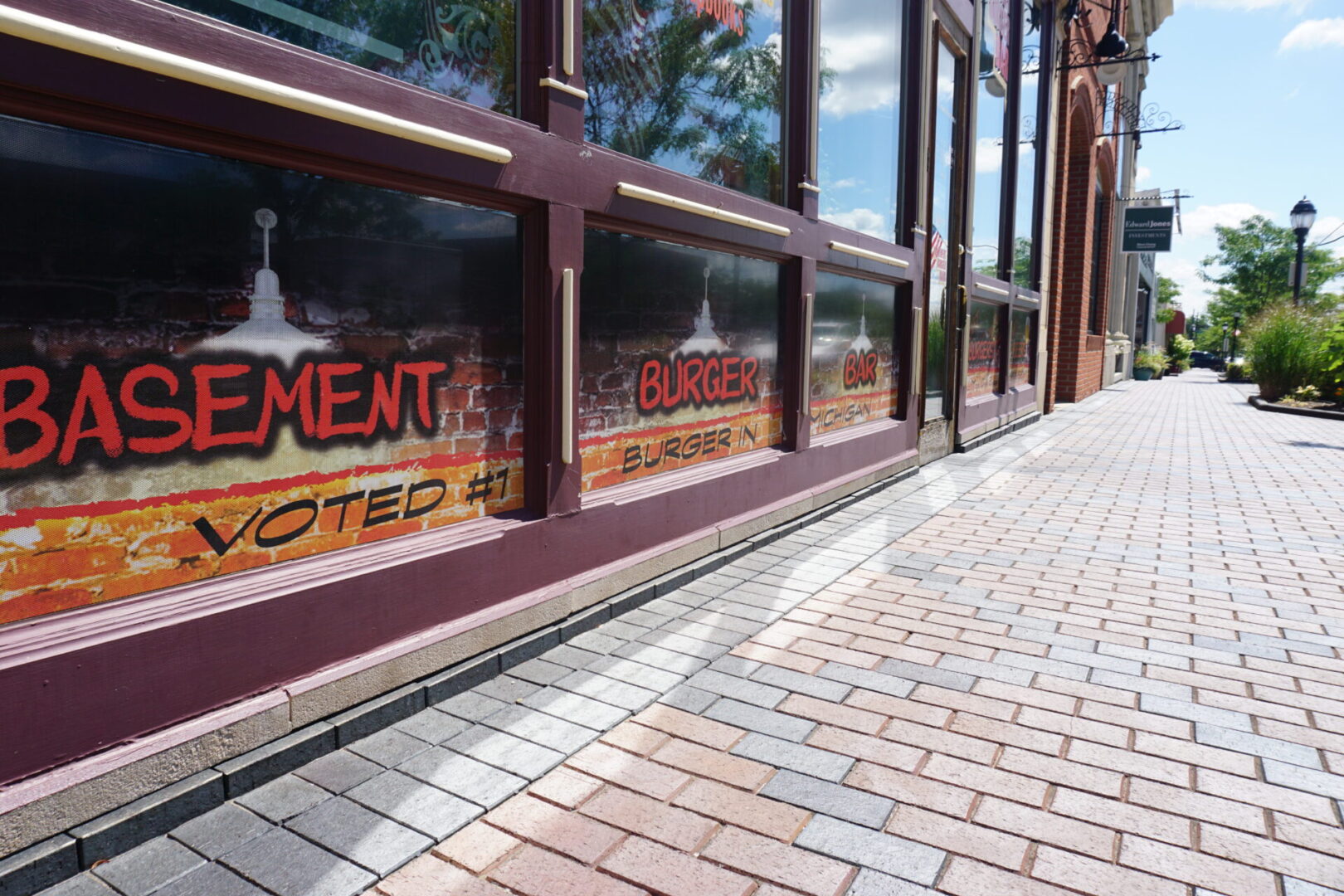 Hand-built burger at Basement Burger Bar